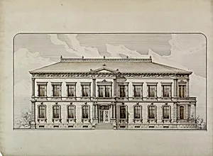 Design Studies, Elevation of a Villa, Presentation Elevation