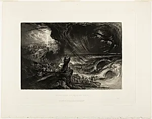 Destruction of the Pharoah's Host, from Illustrations of the Bible