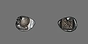 Diobol (Coin) Depicting Forepart of Lion by Ancient Greek