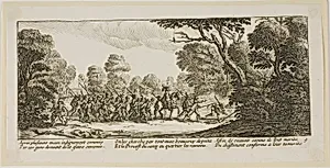 Discovery of the Criminal Soldiers, plate nine from The Large Miseries of War