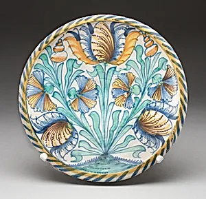 Dish Decorated with a Floral Pattern