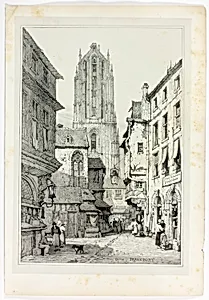 Dome, Francfort, from Facsimiles of Sketches made in Flanders and Germany