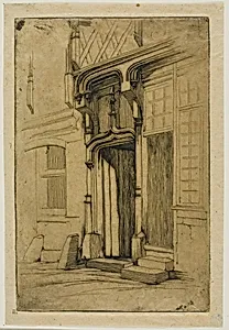 Doorway of an Ancient Convent, in the rue Mirabeau, Bourges by Charles Meryon