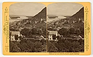 Down the river from the Bluff at Reed's Landing, No. 1528 from the series "Among the Bluff Scenery of the Upper Mississippi" by Henry Hamilton Bennett