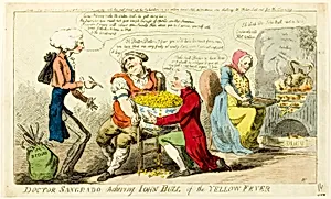 Dr. Sangrado Relieving John Bull of Yellow Fever