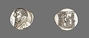 Drachm (Coin) Portraying King Mithridates II the Great of Parthia