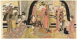 Drawing Lots for Prizes (Ho biki) by Kitagawa Utamaro