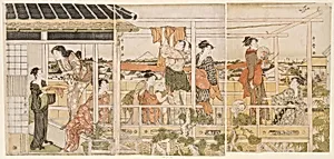 Drying Clothes (Monohoshi) by Kitagawa Utamaro