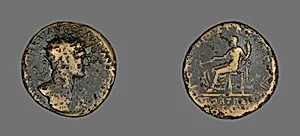 Dupondius (Coin) Portraying Emperor Hadrian by Ancient Roman