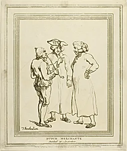 Dutch Merchants Sketched at Amsterdam by Thomas Rowlandson