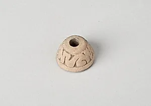 Ear Ornament or Spindle Whorl with Modeled Design