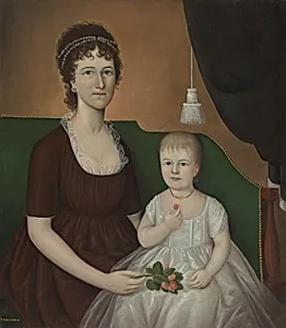 Elizabeth Grant Bankson Beatty (Mrs. James Beatty) and Her Daughter Susan by Joshua Johnson