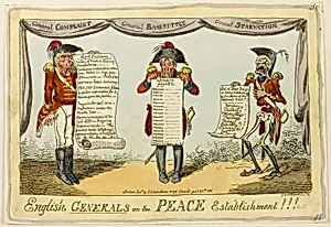 English Generals on the Peace Establishment!!! by George Cruikshank