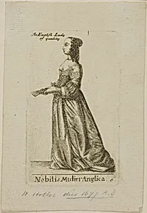 English Noblewoman by Wenceslaus Hollar