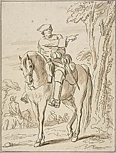 Equestrian Pointing Left