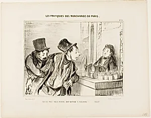 “Everything is Paid for? And We Didn't Insult Anyone… Bye,” plate 31 from Types Parisiens by Honoré-Victorin Daumier