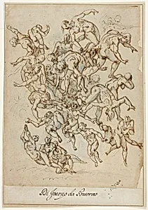 Fall of the Damned (recto) Male Torso (verso)