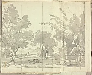 Fantasy Landscape with Ruins and Figures