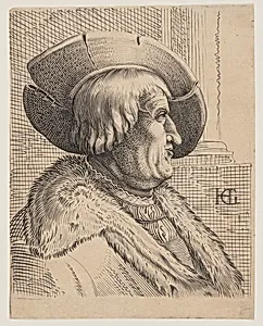 Fantasy Portrait of an Old Man in Profile