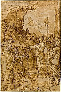 Female Saint before a Ruler
