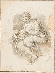 Female Saint Holding Skull