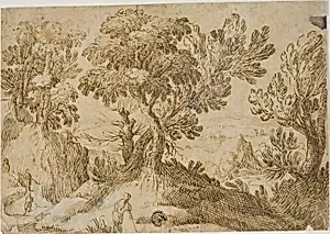Figures in Hilly Landscape