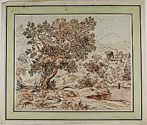 Figures in Idyllic Italianate Landscape