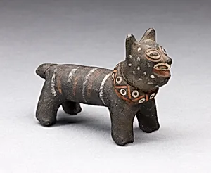 Figurine in the Form of a Striped Feline Wearing Collar by Inca
