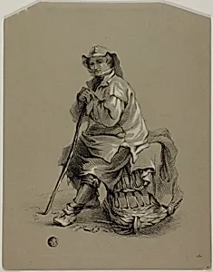 Fisherman Seated on Lobster Pot