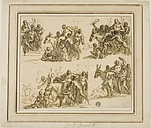Five Sketches for the Triumph of Silenus