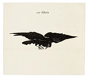 Flying Raven: ex libris, from The Raven (Le Corbeau) by Édouard Manet