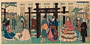 Foreign Mercantile House in Yokohama (Yokohama ijin shokan) by Utagawa Sadahide