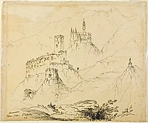 Fortresses in Tyrol, near Mals (recto); Castle in Lenzburg (verso)