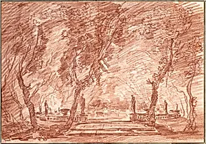 Fountain in the Park by Hubert Robert