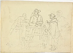 Four Figures at a Fence