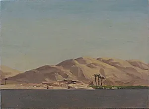 Four Palms on Verdant Field Near Nile