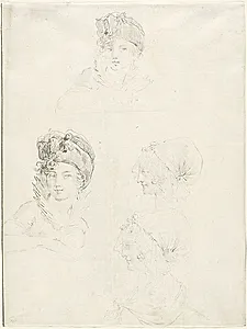 Four Sketches of Two Women