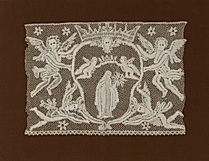 Fragment (Flounce depicting Mary, Queen of Heaven) by Unknown