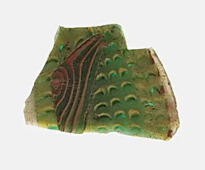 Fragment of a Revetment Depicting Fish Scales by Ancient Roman