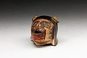 Fragment of a Vessel or Sculpture Depicting a Human Head