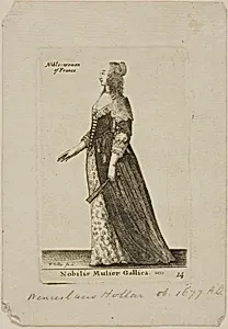 French Noblewoman by Wenceslaus Hollar