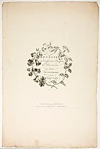 Frontispiece for Receuil de Differents Bouquets de fleurs