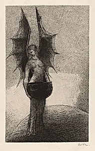 Frontispiece from Iwan Gilkin's Tenebres (Darkness) by Odilon Redon