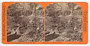 Frowning Cliff, distant view, Watkins Glen, N.Y., No. 17 from the series "On the Line of the ERIE, Railway"