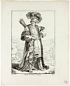 Garde du Grand Seigneur, plate thirteen from Caravanne du Sultan à la Mecque