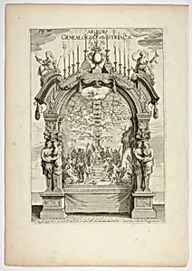 Genealogical Tree of the Austrian Royal Family, plate 32 from Casperius Gevartius, Pompa Introitus Honori Serenissimi Principis Ferdinandi (Triumphal Entry of the Most Serene and Honorable Cardinal-Infante Ferdinand)