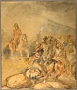 General of the First Empire Giving his Cavalry Orders to Charge by Jean Louis André Théodore Géricault