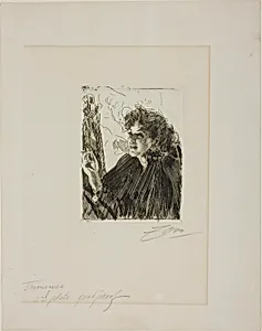 Girl with a Cigarette II by Anders Zorn