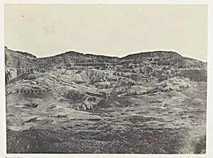 Gournah, Nécropole de Thèbes; Thèbes, plate 60 from the album "Egypte, Nubie, Palestine et Syrie" (1852) by Maxime Du Camp