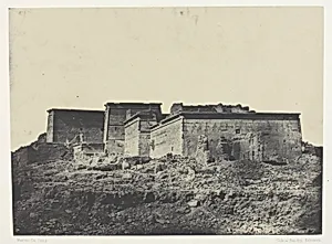 Grand Temple d'Isis à Philoe, Vue Générale Prise du Nord; Nubie, plate 80 from the album "Egypte, Nubie, Palestine et Syrie" (1852) by Maxime Du Camp